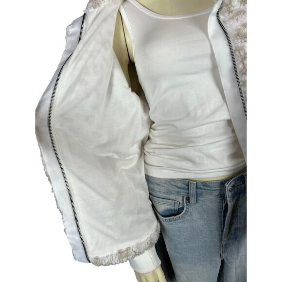 Thread & Supply Teddy Bear Coat Jacket Leopard Print Fluffy Cozy Soft S Small - Picture 5 of 9